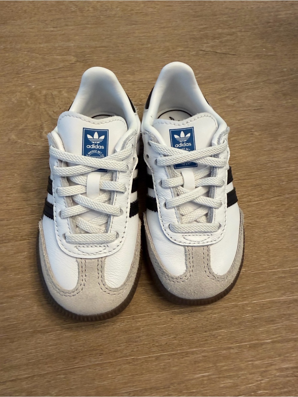 adidas Samba OG Shoes Kids— Cloud White/Core Black/Gum—Toddler Size 7